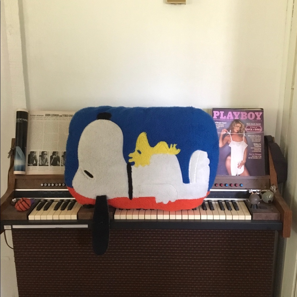 Vintage Snoopy & Woodstock Cushion Pillow